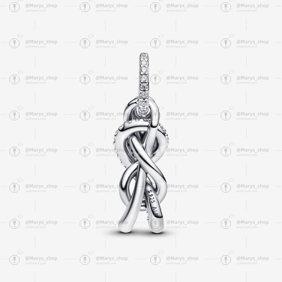 Pandora Pavé Infinity Knot Dangle Charm - Picture 2 of 6
